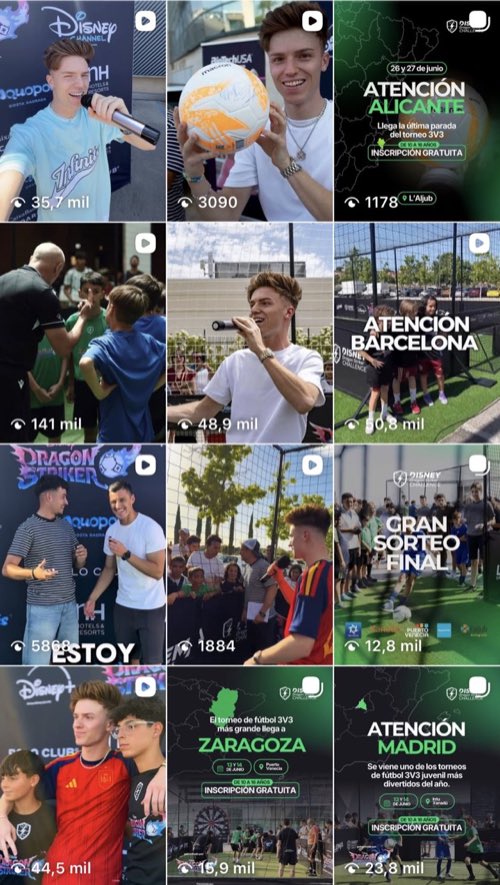 Feed de Instagram del Disney Dragon Striker Challenge gestionado por Sofía Fornero